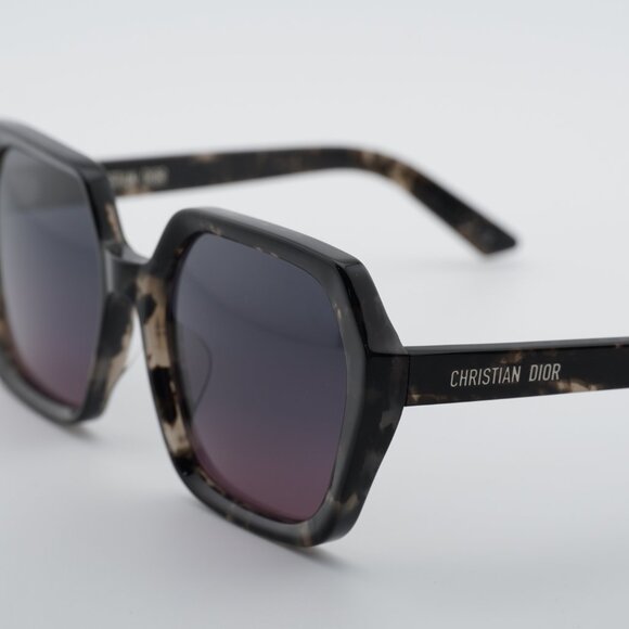 Dior DIORMIDNIGHT S2F 29D2 Sunglasses Colored Havana Square Frame, Smoke Lenses main image 7